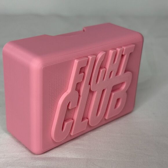 Fight Club Soap Bar Prop Pink Iconic Movie Decor Man Cave Gift Holder - Picture 2 of 7